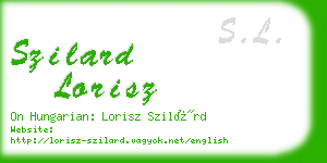 szilard lorisz business card